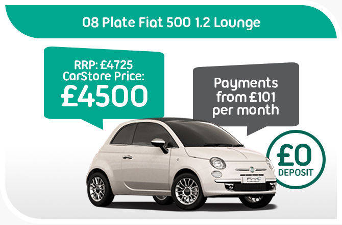 08 Plate FIAT 500 1.2 Lounge 3dr
